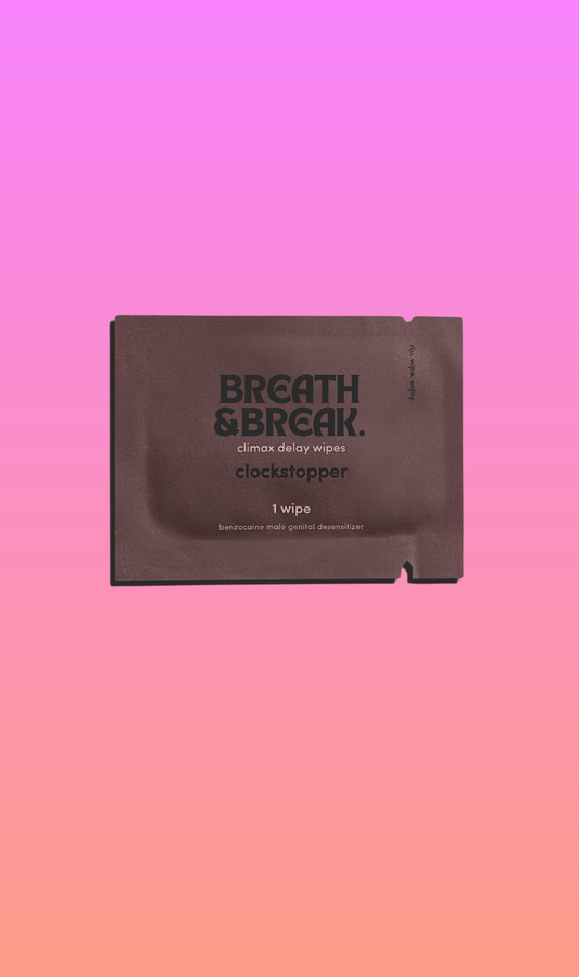 Breath&Break® Clockstopper Climax Delay Wipes